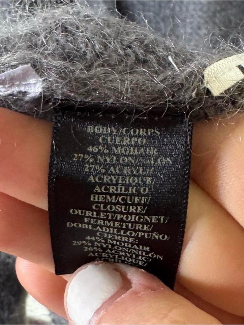 Ann Taylor grey mohair long cardigan - Picture 7 of 8